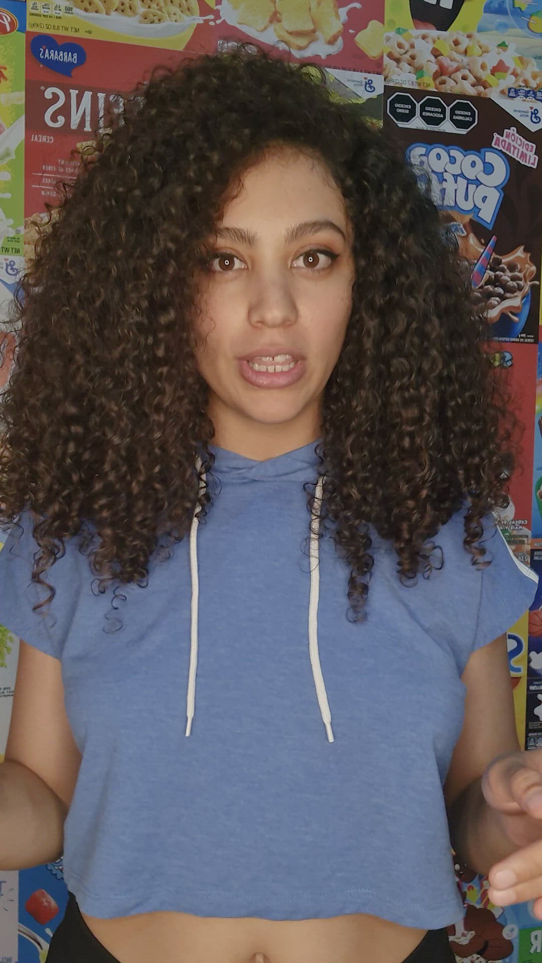 A presenter speaking straight to camera